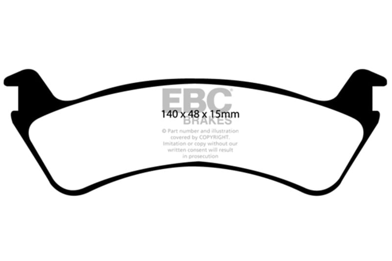 EBC 00-02 Ford Explorer Sport 4.0 2WD (Phenolic Pistons) Extra Duty Rear Brake Pads thumbnail 2