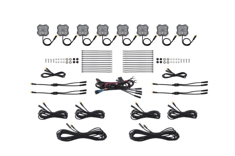 Diode Dynamics Rock Light - Red/White - M8 8-Pack