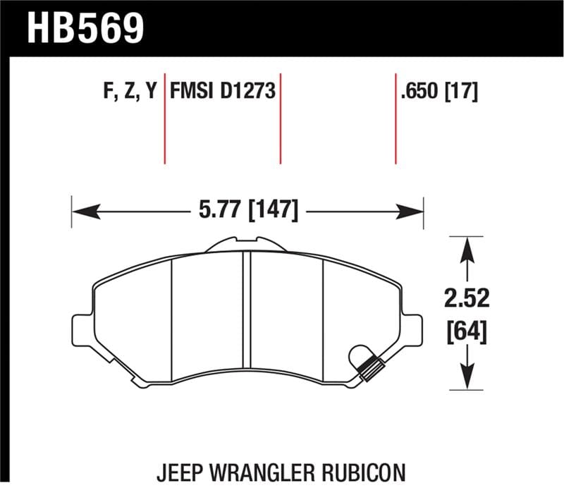 Hawk Performance Ceramic Street Brake Pads - HB569Z.650