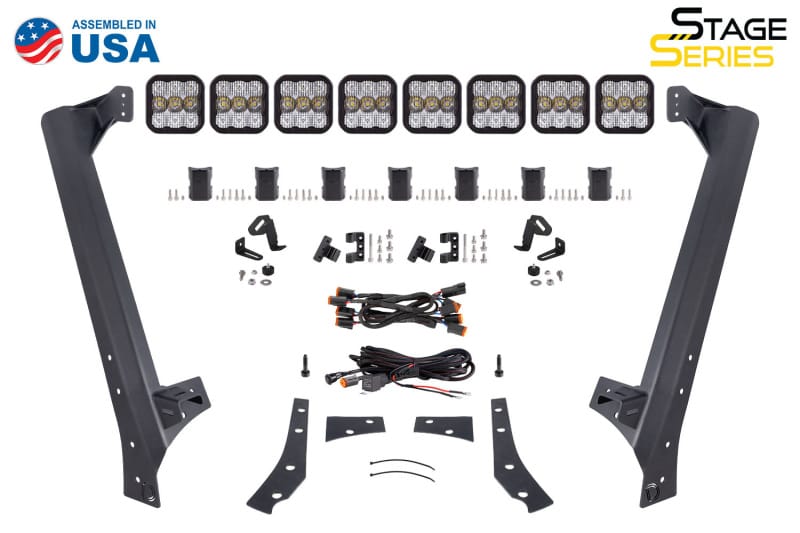 Diode Dynamics Jeep JK SS5 Sport CrossLink Windshield - Yellow Combo Lightbar Kit thumbnail 7