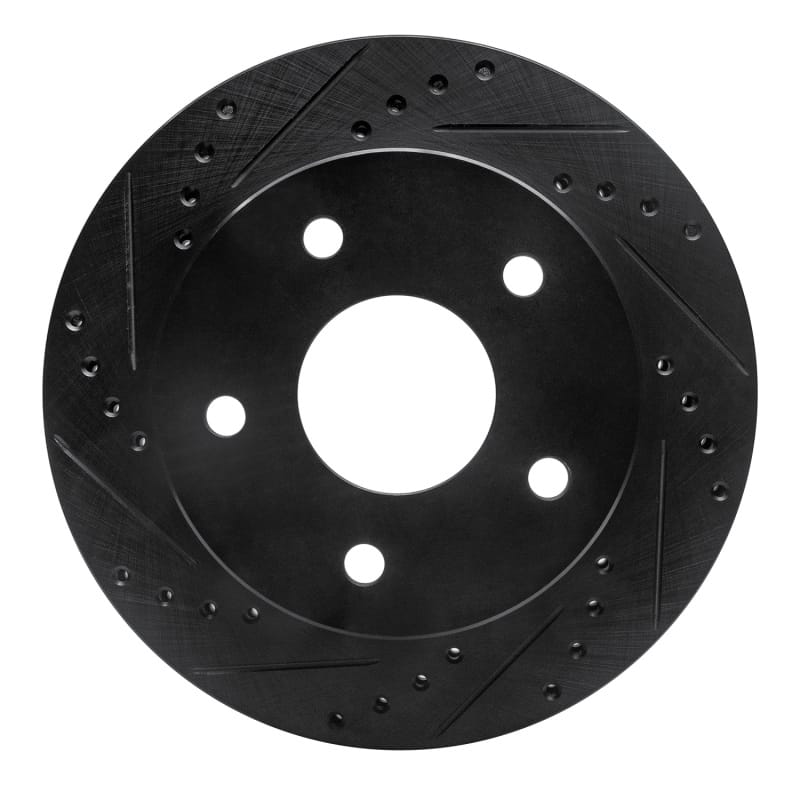 R1 00-02 Dodge Ramcharger (Mexico) Front Left Drilled & Slotted Black Brake Rotor