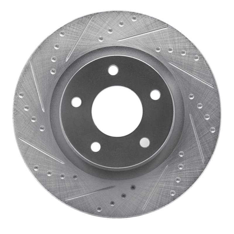 R1 07-25 Chrysler SEBRING Front Left Drilled & Slotted Silver Brake Rotor