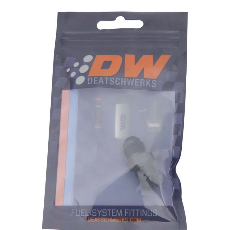 DeatschWerks 6AN Male Flare to 1/4in Male NPT Adapter - Anodized Matte Black thumbnail 2
