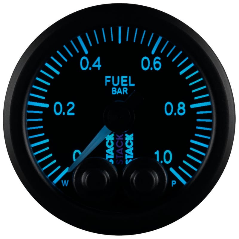 Autometer Stack 52mm 0-1 Bar M10 Male Pro-Control Fuel Pressure Gauge - Black thumbnail 4