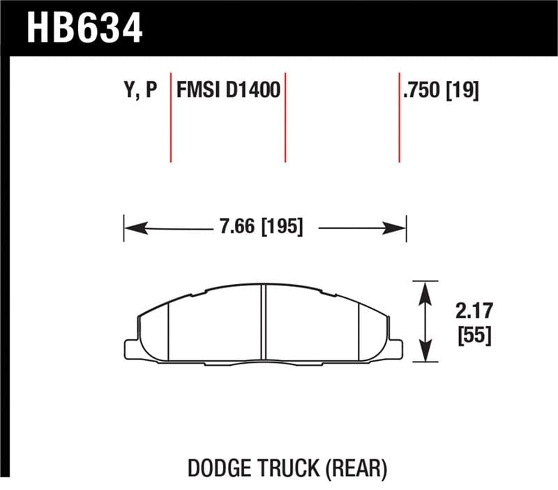 Hawk Super Duty Street Brake Pads - HB634P.750