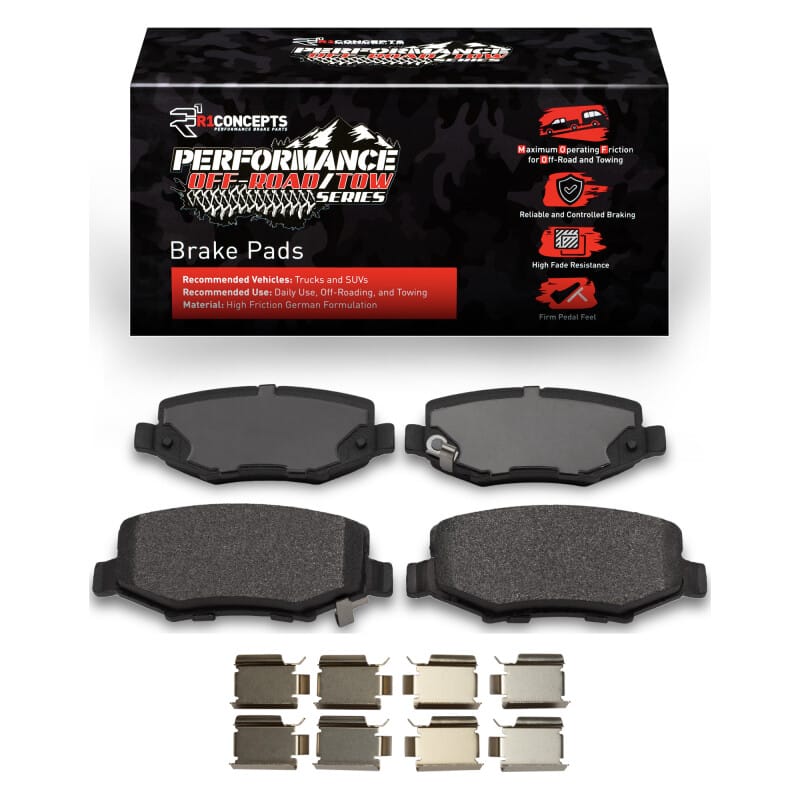 R1 2007-2018 Dodge Nitro Rear Performance Off-Road/Tow Brake Pads & Hardware Kit