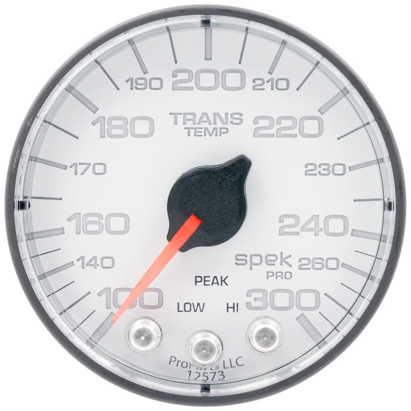 Autometer Spek-Pro 2 1/16in 300 Degree F Stepper Motor W/Peak & Warn White/Black Trans Temp Gauge thumbnail 2