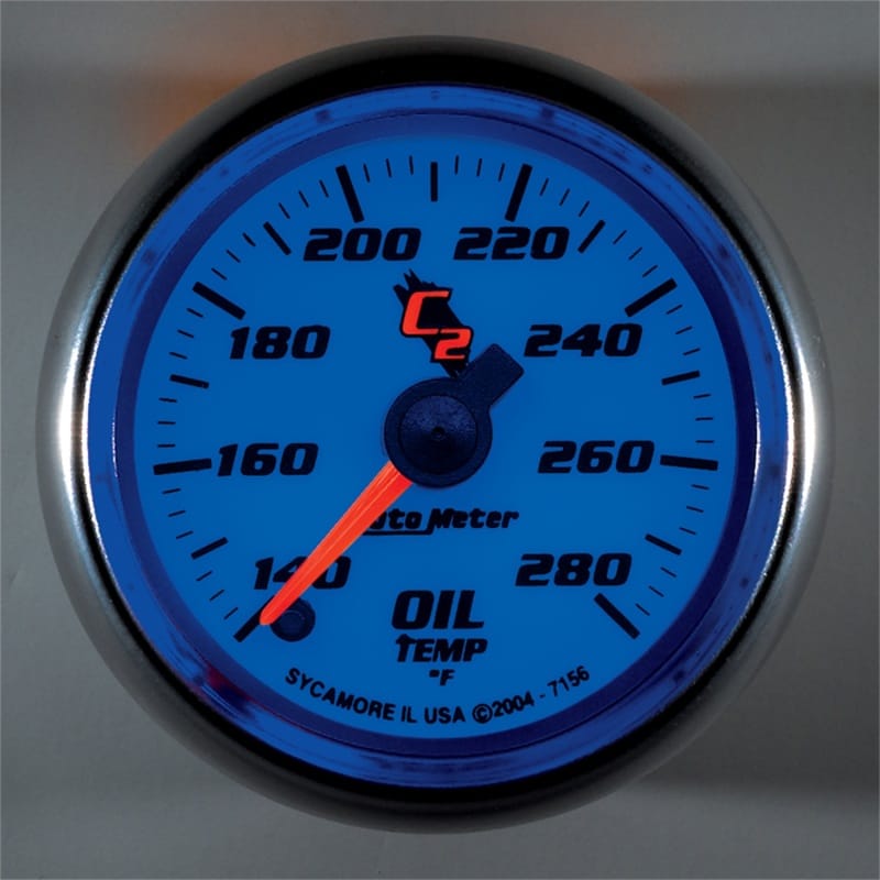 Autometer C2 52mm 140 - 280 Deg. F Electronic Oil Temp Gauge thumbnail 2
