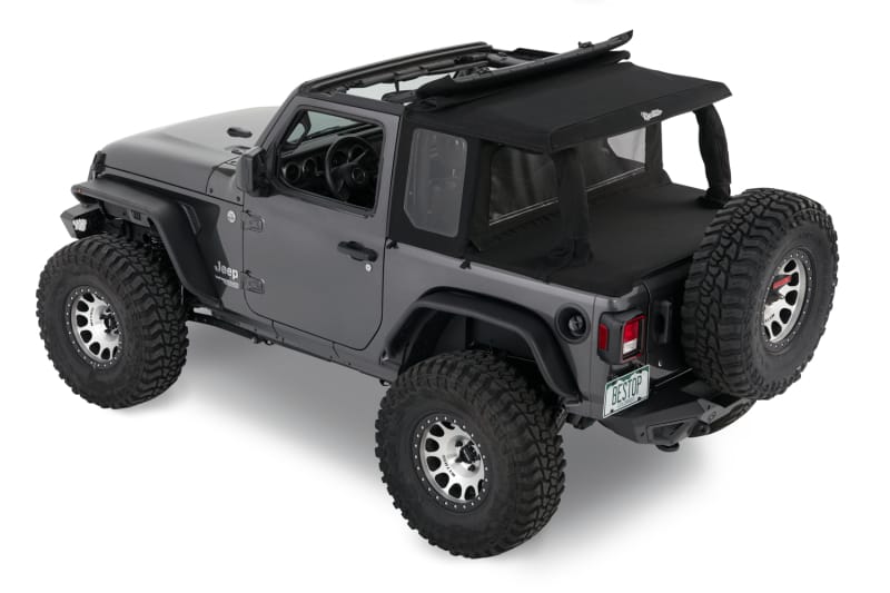 Bestop 18-26 Jeep Wrangler JL 2-Door Halftop Conversion Kit (Black Diamond)
