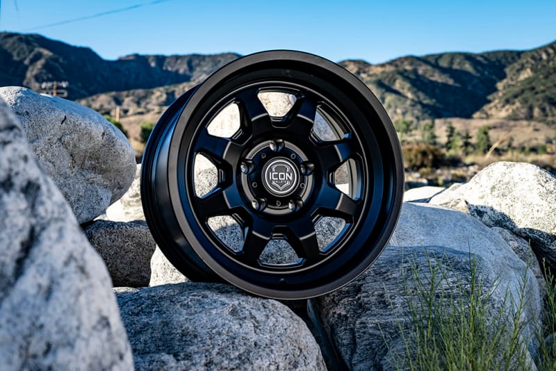 ICON Nuevo 17 X 8.5 5 X 4.5 0mm Offset 4.75in BS Satin Black thumbnail 4