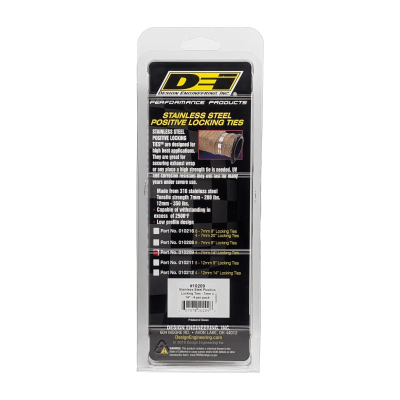 DEI Stainless Steel Positive Locking Tie 1/4in (7mm) x 14in - 4 per pack thumbnail 3