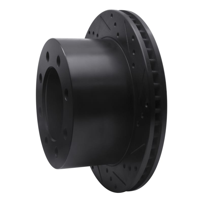 R1 00-02 Dodge Ram 4000 (Mexico) Rear Right Drilled & Slotted Black Brake Rotor thumbnail 2