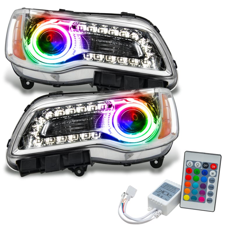 Oracle 11-14 Chrysler 300C SMD HL - Chrome - NON HID - ColorSHIFT w/ Simple Controller