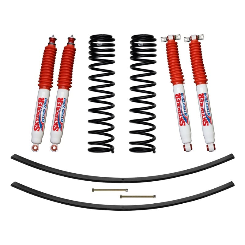 Skyjacker 84-01 XJ 3in FR Dual Rate Long Coil Suspension Kit w/ RR Add-A-Leaf/Hydro 7000 Shocks