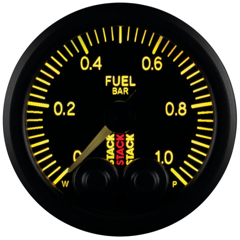 Autometer Stack 52mm 0-1 Bar M10 Male Pro-Control Fuel Pressure Gauge - Black thumbnail 9
