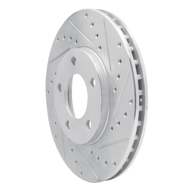 R1 91-96 Chrysler Town & Country Front Right Drilled & Slotted Silver Brake Rotor thumbnail 2