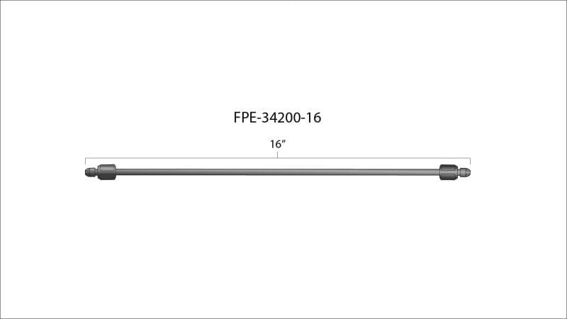 Fleece Performance 16in High Pressure Fuel Line (8mm x 3.5mm Line, M14x1.5 Nuts) thumbnail 2
