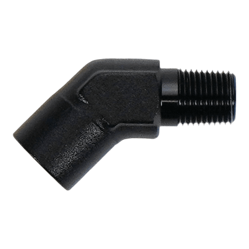 DeatschWerks 1/8in NPT Female to 1/8in NPT Male 45-Degree Fitting