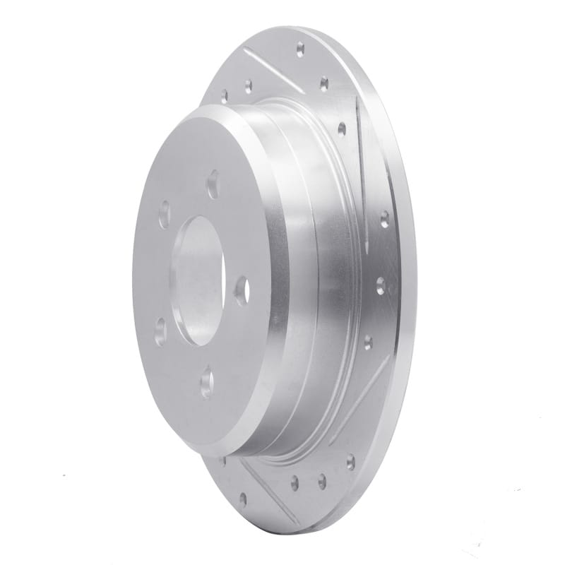 R1 93-98 Jeep Grand Wagoneer Rear Right Drilled & Slotted Silver Brake Rotor thumbnail 2