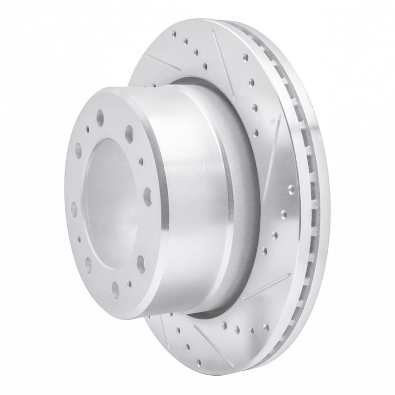 R1 09-25 Dodge Ram 2500 Rear Right Drilled & Slotted Silver Brake Rotor thumbnail 2