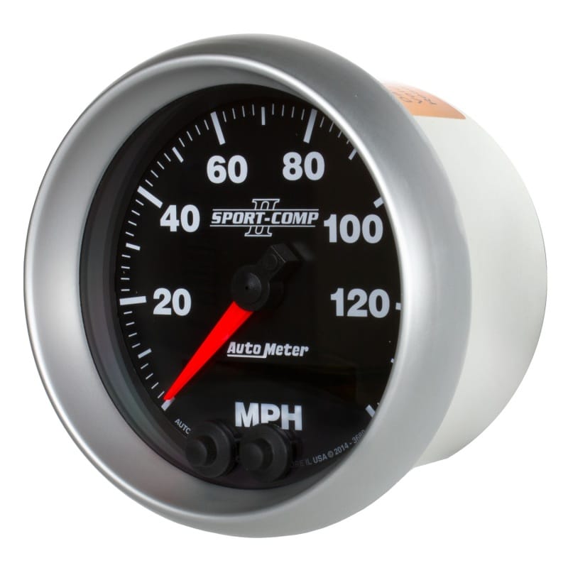 Autometer Sport-Comp II 3-3/8in 0-140MPH In-Dash Electronic GPS Programmable Speedometer thumbnail 2