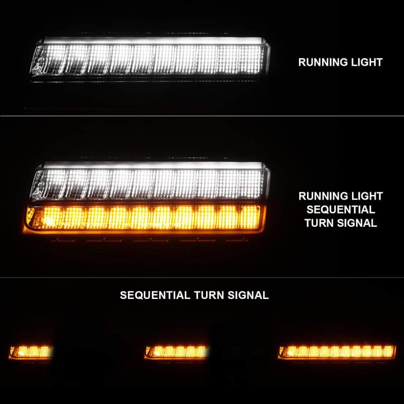 ANZO 2018-2021 Jeep Wrangler LED Side Markers Chrome Housing Smoke Lens w/ Seq. Signal Low Config thumbnail 3