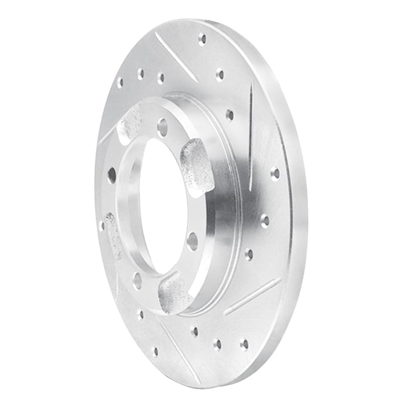 R1 91-92 Dodge COLT Front Right Drilled & Slotted Silver Brake Rotor - 631-72019R thumbnail 2