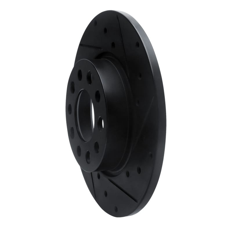 R1 15-25 Alfa Romeo Tonale Rear Right Drilled & Slotted Black Brake Rotor