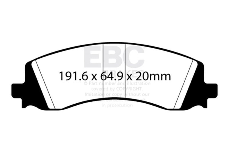 EBC 2019+ Ram 2500 6.4L Extra Duty Rear Brake Pads thumbnail 2