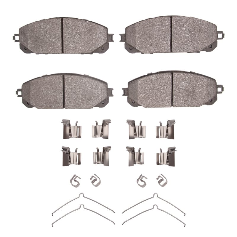 R1 14-23 Jeep Cherokee Front Euro Ceramic Brake Pads and Hardware Kit