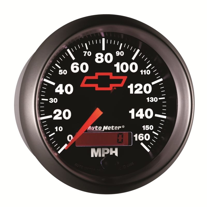Autometer Speedometer 3-3/8in, 0-160 MPH, Elec. Programmable - Bowtie Black thumbnail 6