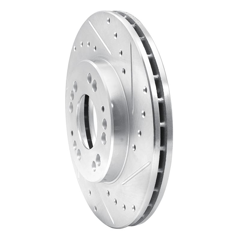 R1 91-04 Dodge STEALTH Front Right Drilled & Slotted Silver Brake Rotor thumbnail 2