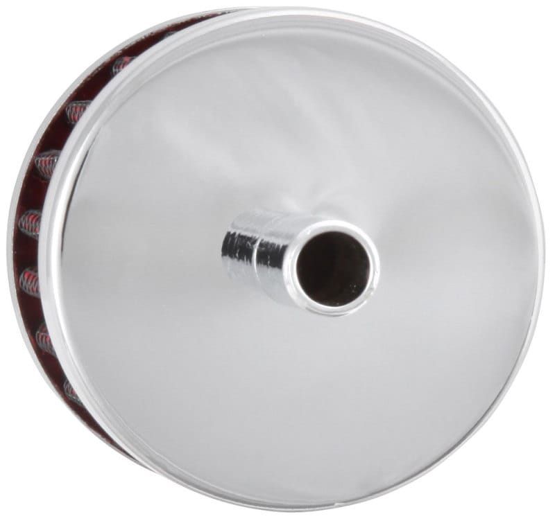 K&N Steel Base Crankcase Vent Filter 3/8in OD Tube  2in OD 1-1/2in Height thumbnail 3