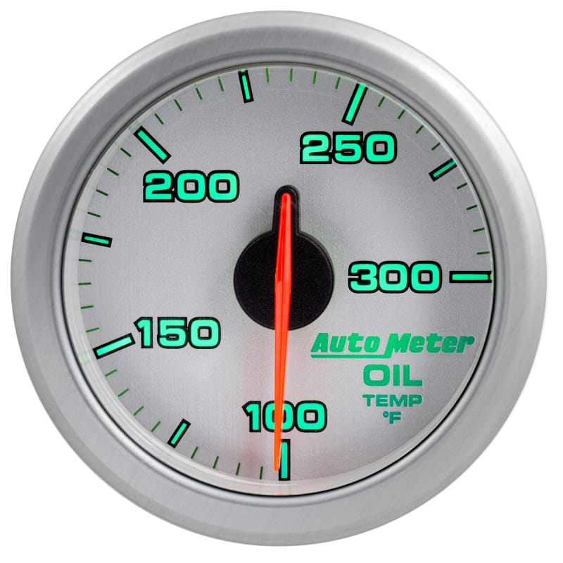 Autometer Airdrive 2-1/6in Oil Temp Gauge 100-300 Degrees F - Silver thumbnail 7