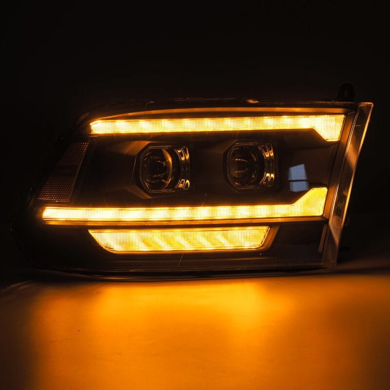 AlphaRex 09-18 Dodge Ram 2500 LUXX LED Proj Headlights Plank Style Blk w/Activ Light/Seq Signal/DRL thumbnail 5