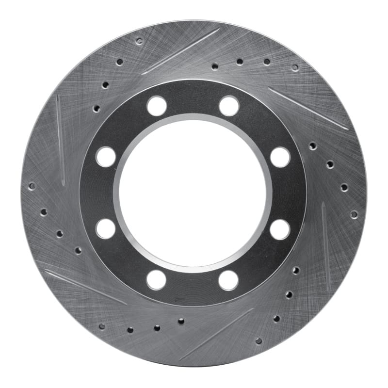 R1 71-91 Chevrolet K20 Pickup Front Left Drilled & Slotted Silver Brake Rotor