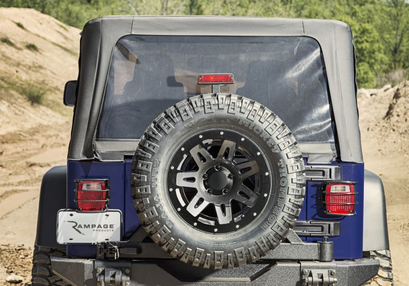 Rampage 04-06 Jeep Wrangler(TJ) Unlimited OEM Replacement Soft Upper Doors - Black Denim thumbnail 2
