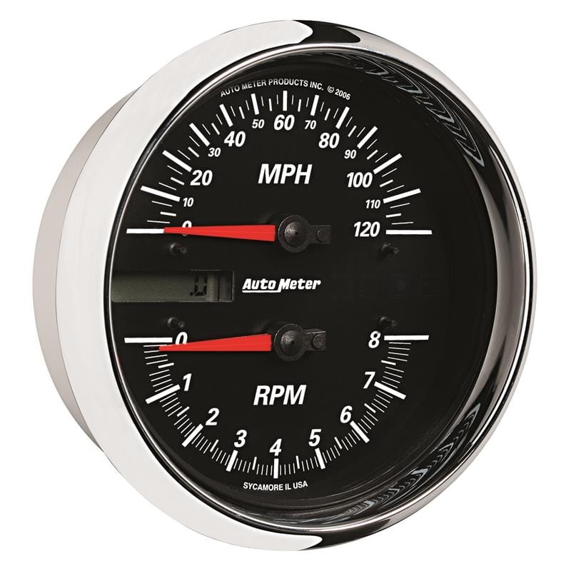 Autometer Pro-Cycle Gauge Tach/Speedo 4 1/2in 8K Rpm/120 Mph Black