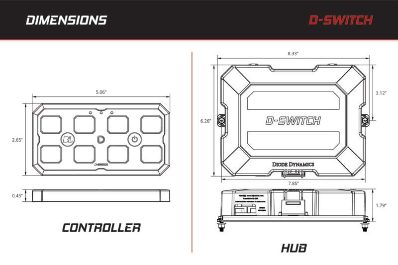 Diode Dynamics D-Switch 8 Button Controller Kit thumbnail 9