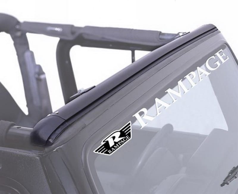 Rampage 1997-2006 Jeep Wrangler(TJ) Windshield Channel - Black thumbnail 2