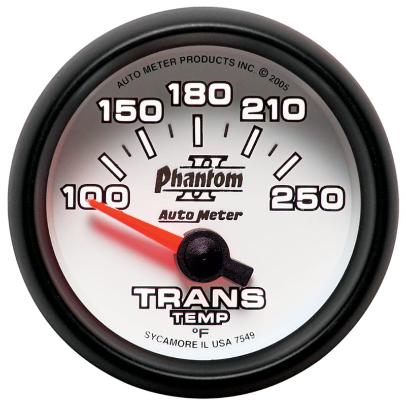 Autometer Phantom II 52.4mm Short Sweep Electronic 100-350 Def F Transmission Temperature Gauge thumbnail 2