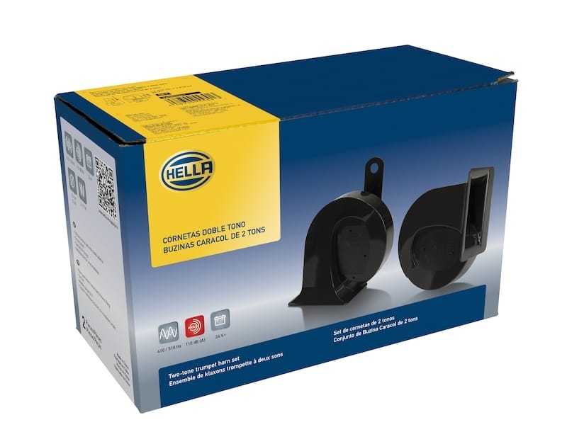 Hella Horn Kit Bx Black Trumpet 24V Univ thumbnail 4