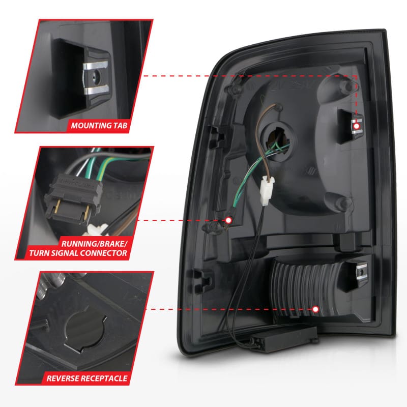 ANZO 09-18 Dodge Ram 1500 Full LED Taillights w/ Sequential Black Housing/Clear Lens thumbnail 6