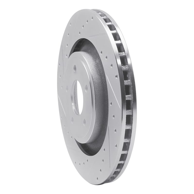 R1 08-14 Chrysler 200 Front Left Drilled & Slotted Silver Brake Rotor thumbnail 2