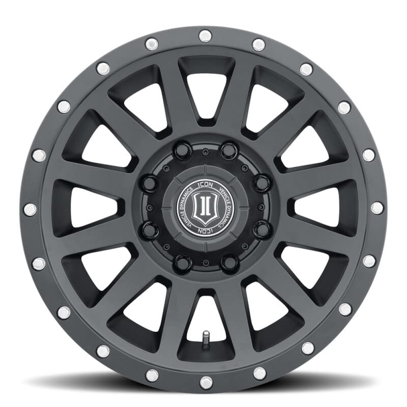 ICON Compression HD 18x9 8x165.1 12mm Offset 5.5in BS - Satin Black Wheel thumbnail 2