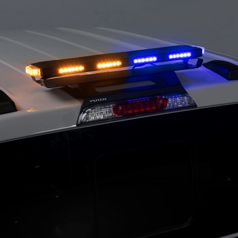 Putco 24In Universal 24In Tri Color Hornet Light (Amber/Blue/White) - LED Stealth Rooftop Strobe Bar thumbnail 2