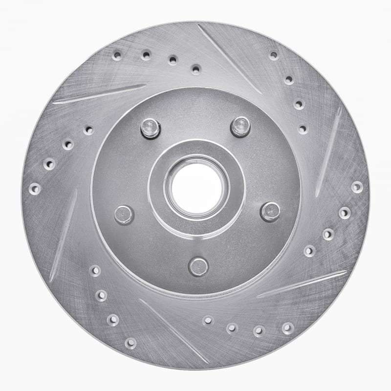R1 1973-1989 Chrysler CORDOBA Front Right Drilled & Slotted Silver Brake Rotor