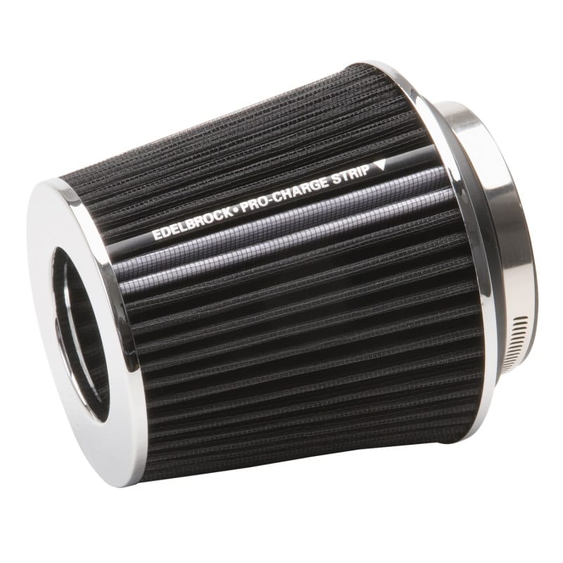 Edelbrock Air Filter Pro-Flo Series Conical 6 7In Tall Black/Chrome