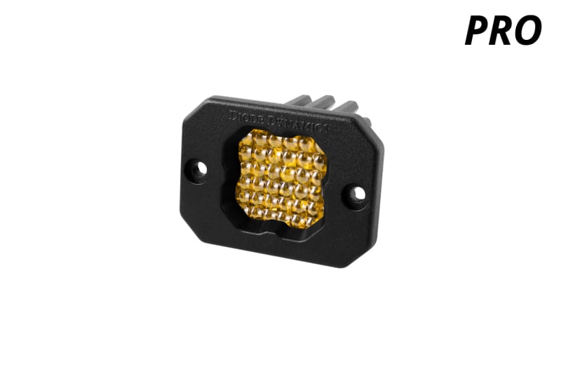 Diode Dynamics Stage Series C1 LED Pod Pro - Yellow Flood Flush ABL Each thumbnail 2