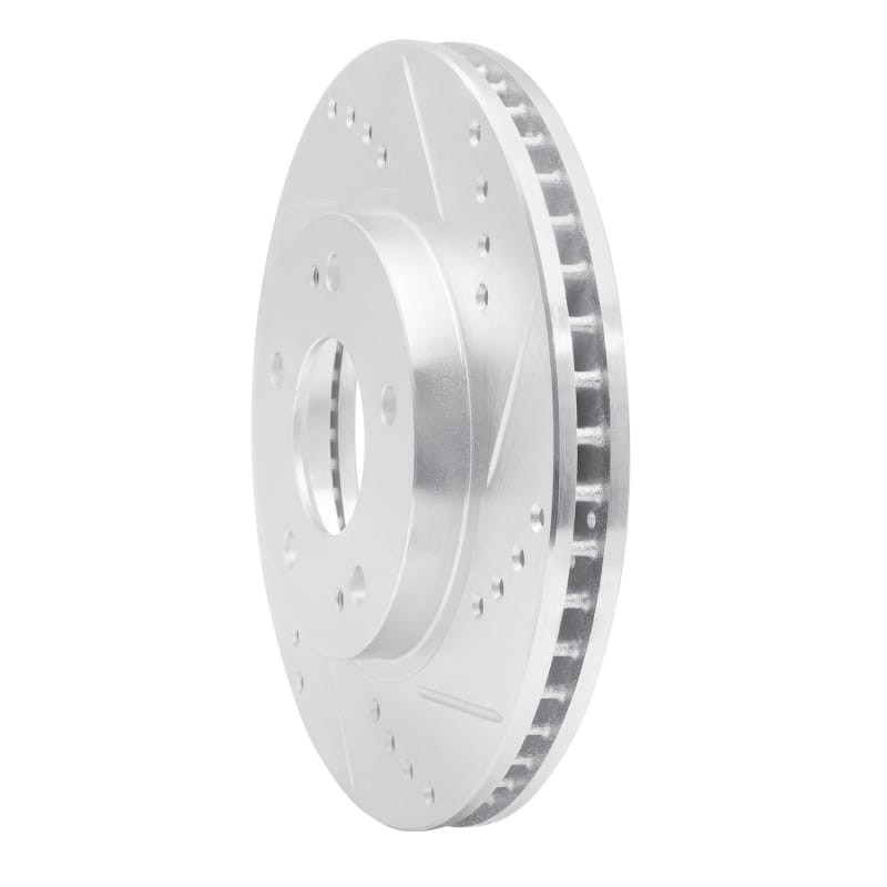 R1 00-24 Chrysler SEBRING Front Right Drilled & Slotted Silver Brake Rotor thumbnail 2